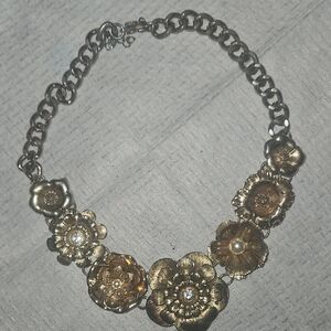 Gold Floral Necklace